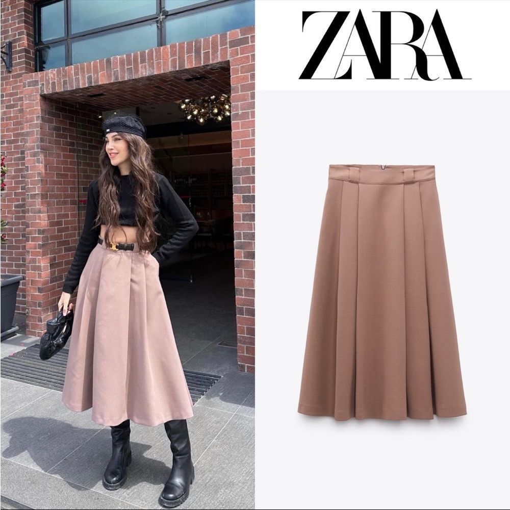 ZARA VOLUMINOUS MIDI SKIRT 2371/446/120/019 - Picture 5 of 14